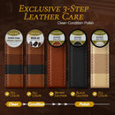 13-Pcs Complete Shoe Shine Kit & Leather Boot Care and Cleaning Kit - 100% Horsehair Brushes, Mink Oil, Saddle Soap, Shoe Polish Kit with Manual & Travel Case - Gift for Dad Husband Father — 8
