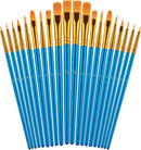Paint Brushes Set for Acrylic Painting, 20 Pcs Oil Watercolor Acrylic Paint Brush, Artist Paintbrushes for Body Face Rock Canvas, Kids Adult Drawing Arts Crafts Supplies, Blue — 1