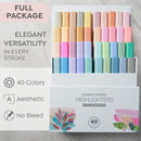 BLIEVE Bible Highlighters No Bleed, Pastel Colors, Dual Tip, 40 Pack | Multicolor — 2