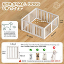 Dog Playpen Indoor,Puppy Playpen,White 23.6" H, 8 Panels — 2