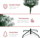 Best Choice Products 7.5ft Pre-Decorated Holiday Christmas Tree for Home, Office, Party Decoration w/ 1,346 PVC Branch Tips, Partially Flocked Design, Pine Cones, Metal Hinges & Base — 6