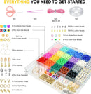Dowsabel Clay Beads Bracelet Making Kit for Beginner, 5000 Pcs Preppy Polymer Clay Beads with Charms Kit for Jewelry… — 5