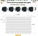 WBao Christmas Lights Outdoor, 200LED 8.4ft x 5.2ft Christmas Net Lights with 8 Modes, Timer, End to End Connectable, Waterproof LED Net Lights for Lawn, Bushes, Trees Xmas Decorations, Multicolor — 4