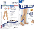 Truform 20-30 mmHg Compression Stockings for Men and Women, Thigh High Length, Dot-Top, Open Toe | Beige | Medium (1 Pair) — 3