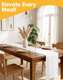 Niuara White Plastic Table Runner Party Decorations, Disposable, 4 Pack | 14" x 108" - 4 Packs — 2