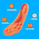 4D Steppers Insoles for Men & Women - Memory Foam Soles Massage Shoe Inserts - Trim to Fit Cloud Insoles for Foot Pain Fatigue Relief (Orange, L) — 4