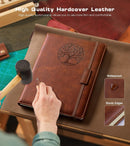 Biuwory Leather Journal Notebook,256 Thick Lined Pages,Hardcover 5.7"×8.3" | Brown | Lined-256 Pages (5.7"×8.3") — 3