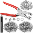 643Pcs Grommet Tool Kit 12mm 1/2 Inch(Inside Hole Size) Eyelet Kit with 320Pcs Eyelets Grommets, 320Pcs Washers and Grommet Eyelet Pliers for Leather/Belt/Shoes/Crafts | 643pcs 1/2 Inch (Inside Diameter) Silver — 1