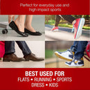 Achilles Tendonitis Inserts for Foot Pain Relief by Heel Defender, Immediate Relief for Plantar Fasciitis and Severs Disease, Comfortable 0.4” Sport Small/Medium Shoe Inserts Designed by Podiatrists — 8