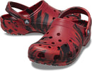 Crocs Unisex Adult Classic Marbled Tie-dye Clogs – Pepper/Black — 6
