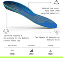 Superfeet Run Support Medium Arch Insoles (V2) for Runners with EVOLyte® Carbon Fiber & Aerospring Foam - 9.5-11 Men / 10.5-12 Women - Blue — 3