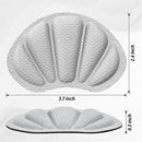 8Pcs Heel Cushion Inserts for Back of Shoes, Mesh Pads for Shoes Too Big, Self-Adhesive & Reusable Guards Liners for Women Men, Gray - Gray 8pcs — 2