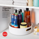 Copco 12 Inch Non-Skid Lazy Susan Turntable Organizer for Cabinet, Kitchen, Pantry, Bathroom - Smooth-Glide Rotating Storage with Raised Rim and Handles — 4