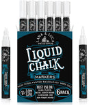 LANA & LUCA White Liquid Chalk Marker Pens - 6mm and 3mm, 3 of each | 6 Count (Pack of 1) — 1