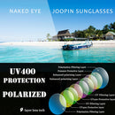 Joopin Oversized Rectangle Sunglasses UV400 Protection Shades for Women | Black Black | Polarized — 3