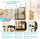 Regalo Safety 36" Extra Tall Baby Gate, Bottom of Stairs & Doorways