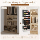 Criusia Over the Door Shoe Organizer, 20-30 Pairs Heavy-Duty Hanging Shoe Storage with Large Pockets, 10-Tier Door Shoe Rack with 4 Hooks for Sneakers Sandals Heels Boots (Black) — 2