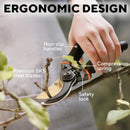 Premium Bypass Pruning Shears for Gardening, Heavy Duty Ultra Sharp Blade — 4