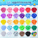 Gionlion 6000+ PCS Pony Beads 30 Assorted Colors Includes Glow in the Dark Bead, Kandi Beads for Jewelry Making,… — 6