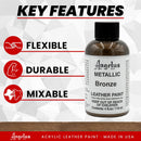 Angelus Metallic Leather Paint, 4 oz., Bronze — 2