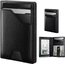 typecase Leather Wallet for Men Card Holder: Premium Genuine Leather, RFID Blocking, Slim, Minimalist, Front Pocket - 15 Cards Capacity | ID Window | Money Clip (Brown)