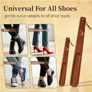 Wooden Shoe Horn Set, 15'' Long Handle for Seniors & Adults, 10.25'' Short Shoe Spoon f… — 5