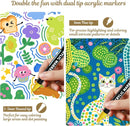 nauets 30 Colors Precision Dual Tip Acrylic Paint Markers Pens - Dot & Fine | Multicolor — 2