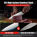 PAUDIN Chef Knife, 8 Inch High Carbon Stainless Steel Sharp Kitchen Knife with…