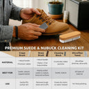 TAKAVU Suede & Nubuck Cleaning Kit, Crepe & Brass Brush, Eraser Block — 8