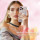 Magnetic Phone Ring for MagSafe Grip [Super Magnet] Gold Twinkle Design Ring Holder Stand, magsafe pop Socket (Silver) photo 3