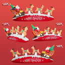 ZPISF 10 FT Santa Sleigh with Reindeer Christmas Inflatables Outdoor Decorations, Christmas Blow Up Yard Decorations for Garden Lawn Xmas Decor (Red) — 7