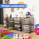 Simple Trending 2 Pack 8 Tier Letter Tray Paper - Mesh Desk File Organizer for Office School Desktop, Black — 4