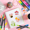 120 Colors Dual Markers Brush Pens, Art Markers Colored Pens for Adult Coloring Books, Brush and Fine Point Dual Tip Artist Colored Marker Set — 8