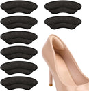 MasterMo Heel Grips Liner Cushions Inserts for Loose Shoes (Black, 8 Pcs) - 8 Black — 1