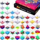 48 Pieces Brain Teaser Puzzle Cubes, Mini Maze Fidget Toys, Cute Style — 1