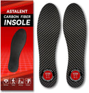 Carbon Fiber Insole 1 Pair, Rigid Thin Foot Plate Shoe Insert for Men Women, Support Turf Toe, Foot Fractures, Morton's Toe, Morton Extension, Hallux Rigidus and Limitus - Alternative to Post Op Shoe - Black-1 1 Pair (Left + Right) - Men's 9-9.5/Women's 1 — 1