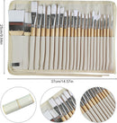 Paint Brushes Set of 24 Pieces with Canvas Brush Case | Large — 4
