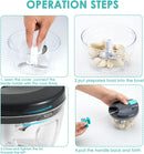 Multi-Function Manual Food Processors & Chopper with Cover and Handle, Garlic Press Vegetable Chopper… — 5
