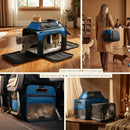 SHARLOVY Top-Side Expandable Pet Carrier, Treat Window,18x11x11 Airline Approved