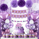 Purple Happy Birthday Party Decorations for Women Girls | Dusty Purple — 1