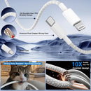 USB C to Lightning Cable for iPhone14/13/12 Fast Charger Cord 6FT+10FT [Apple MFi Certified],2Pack 20W New Braided iPhone Charger Fast Charging Apple Charging Cord for iPhone14 13 12 11 Pro Max 4