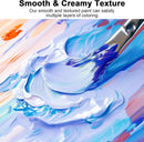 Nicpro 14 Colors Large Bulk Acrylic Paint Set (33.8 oz, 1000 ml) Rich Art Painting Supplies, Non Toxic for Multi Surface Rock Canvas Wood Ceramic Leather Fabric Craft for Adult with Color Wheel | 33.8 Fl Oz (Pack of 14) — 4