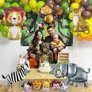 Large Animals Foil Balloons for Jungle Safari Birthday Party Decorations | Colorful Smiling Animal — 6