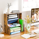 Simple Trending 7- Tier Desk File Organizer, Paper Organizer, Rustic Brown — 2
