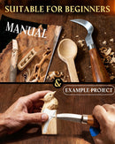 Wood Carving Kit Whittling Kit: Wood Carving Knife Tools with Leather Case | Brown(Lite Version) — 3