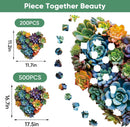 Mys Aurora Heart Puzzle Gifts 200 Pieces Succulent Wooden Puzzles — 4