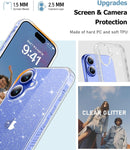 MIODIK for iPhone 16 Case Clear Glitter Design, Sparkle Clear — 5