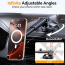 Coolpow for MagSafe Car Mount【Windshield+Vent+Dash】Magnetic Phone Holder for Car Phone Holder Mount Cell Phone Holders for Your Car Accessories Suction Phone Mount for Car Truck Stand for iPhone 17 16 | Black | Dash & Windshild & Vent photo 5