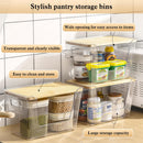4 Set Stackable Storage Plastic Container with Removable Bamboo Cover — 6