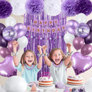 Purple Happy Birthday Party Decorations for Women Girls | Dusty Purple — 3